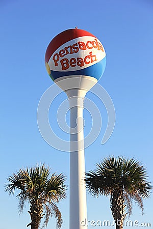 Pensacola Beach Water Tower Stock Photo