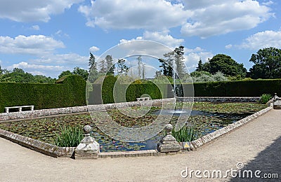 Penshurst Place Garden Pond Editorial Stock Photo