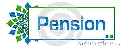 Pension Blue Green Circular Bar Stock Photo