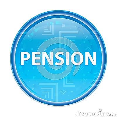 Pension floral blue round button Stock Photo