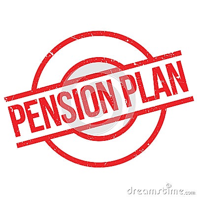 Pension Plan rubber stamp Vector Illustration