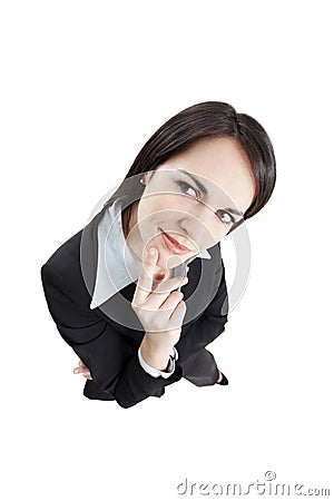 Pensive business woman Stock Photo