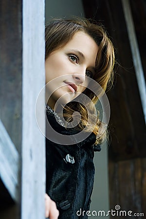 Pensive glance. Stock Photo