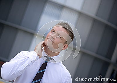 Pensive Handsome Corporate Man Stock Photo