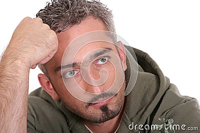 Pensive Portrait Stock Photo