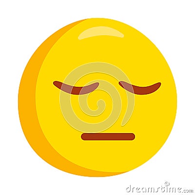 Pensive Sign Emoji Icon Illustration. Sad Vector Symbol Emoticon Design Clip Art Sign Comic Style. Vector Illustration