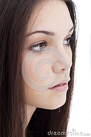 Pensive teenage girl Stock Photo