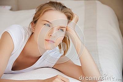 Pensive teenage girl Stock Photo