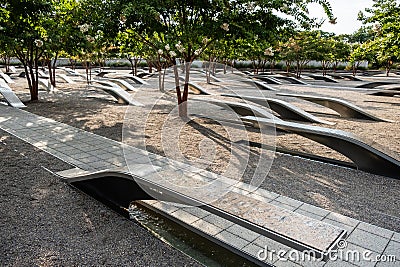 Pentagon memorial, Virginia. Editorial Stock Photo