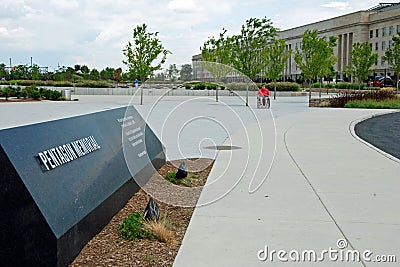 Pentagon memorial in Washington DC Editorial Stock Photo