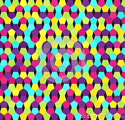 Pentagon pattern. Vector seamless background Vector Illustration