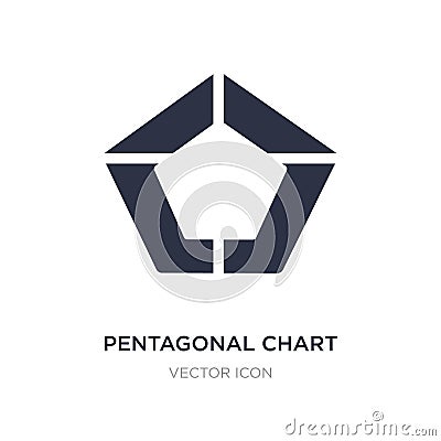 pentagonal chart icon on white background. Simple element illustration from UI concept Vector Illustration