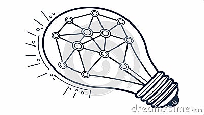 Pentagram lightbulb illuminating mystery and unique concepts. occult ideas vector design Generative AI Vector Illustration