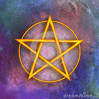 Pentagram Symbol Stock Photo
