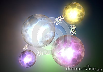 Pentaquarks new particle Stock Photo