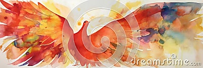 Holy Spirit Dove on Watercolor Banner for Christian Pentecost Celebration, generative AI Stock Photo