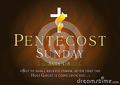 Pentecost sunday card Vector Illustration
