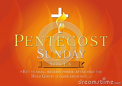 Pentecost sunday card Vector Illustration
