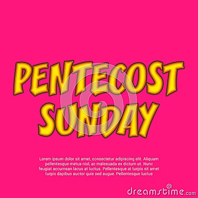 Pentecost Sunday. Cartoon Illustration