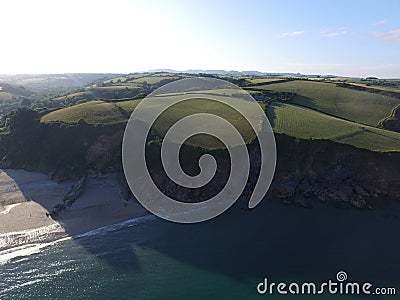 Pentewan Sands in Cornwall Stock Photo