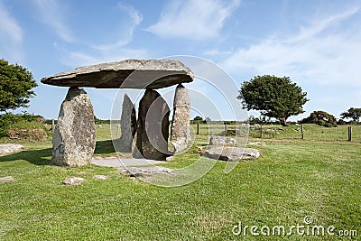 Pentre Ifan neolithic dolmen Stock Photo