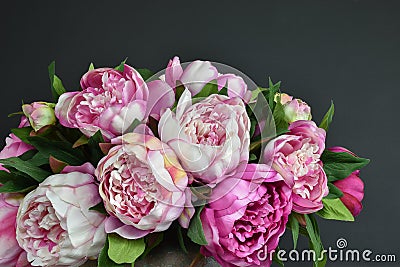 Peony flowers bouquet Stock Photo