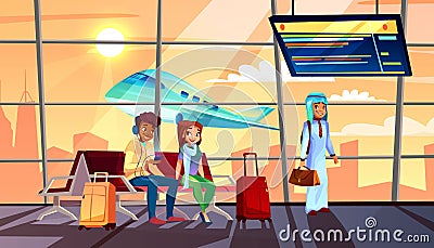 People in airport vector illustration Vector Illustration