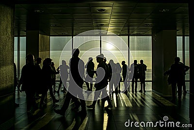 People at Antel Tower Viewpoint, Montevideo, Uruguay Editorial Stock Photo