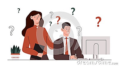 People asking questions concept Vector Illustration