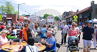 People Attend the Overton Square Annual Crawfish Festival Editorial Stock Photo