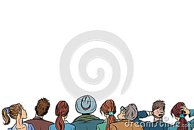 People audience background lecture back Vector Illustration