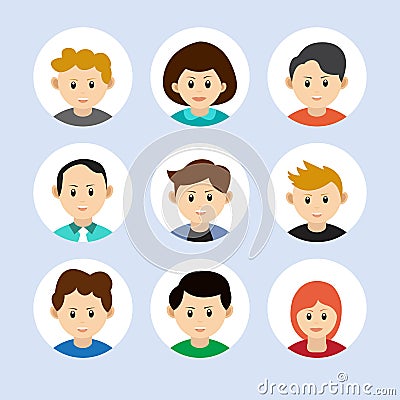 People avatar collection. Vector Illustration