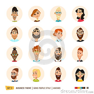 People avatars collection Vector Illustration