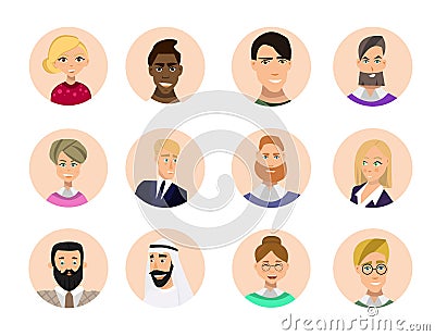 People avatars collection Vector Illustration