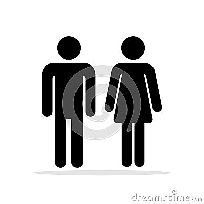 People bathroom icons Vector Illustration