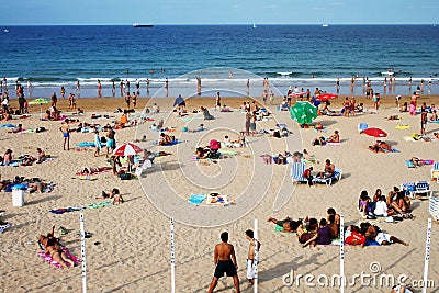 People on the beach Editorial Stock Photo