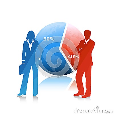 People of business .The concept of economic development Vector Illustration