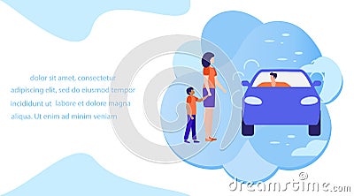 People car Taxi service City transportation Vector Vector Illustration