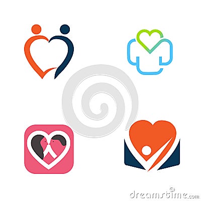 People care logo designs, hospital symbols Vector Illustration