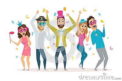 People at the carnival Vector Illustration