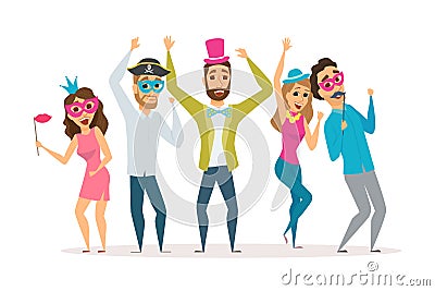 People at the carnival Vector Illustration