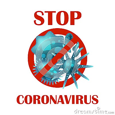 People carry a poster Stop MERS corona Virus sign. Vector Illustration Vector Illustration