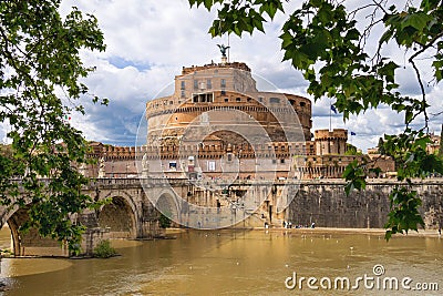 People in the Castel Sant'Angelo, Rome, Italy Editorial Stock Photo