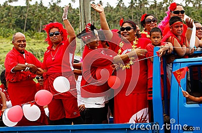 People celebrate arrival of Fuifui Moimoi on Vavau island in Tonga Editorial Stock Photo