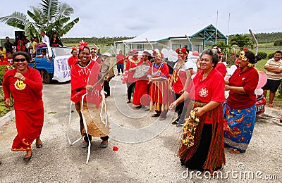 People celebrate arrival of Fuifui Moimoi on Vavau island in Tonga Editorial Stock Photo