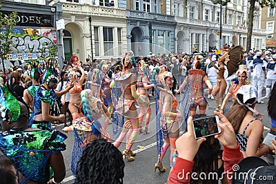 Notting Hill Carnival Parade 2018 in London UK, August 27th 2018 Editorial Stock Photo