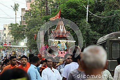 People celebrating rathyatra at Malda Editorial Stock Photo