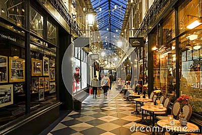 People Christmas Shopping in the Morgan Quarter Arcade, Cardiff Editorial Stock Photo