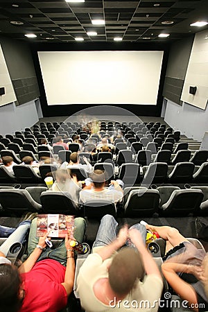 People in a cinema Stock Photo