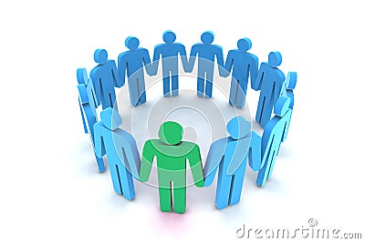 People in circle Cartoon Illustration